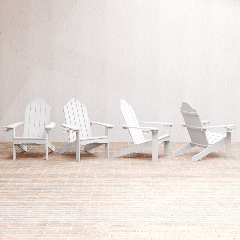 Chaise Adirondack en plastique Bickford, Blanc