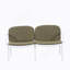 Causeuse d'extérieur en PP, structure blanche avec coussin vert-513791325