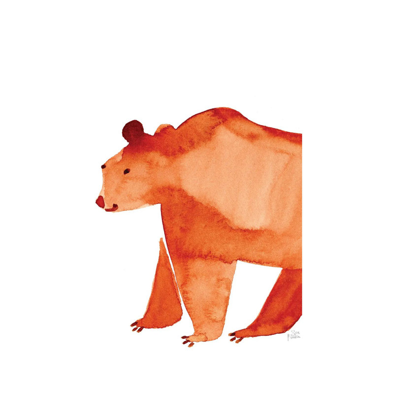 Bear by Sara Franklin - Wrapped Canvas Painting, 20.32 cm H x 30.48 cm W