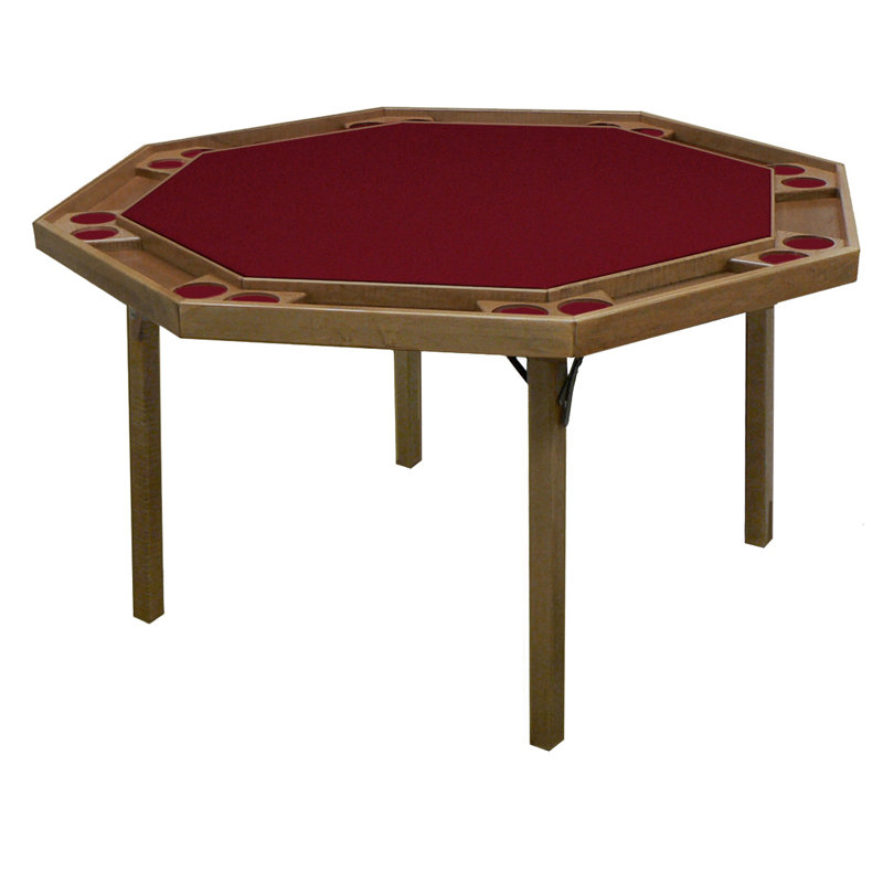 Table de poker Classic, Naturel, Vinyle noir, L 52 po x P 48 po x H 29,5 po