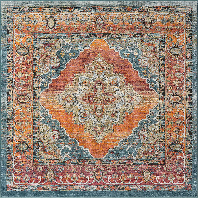 Charian Oriental Indoor Rug, Square 7'10"