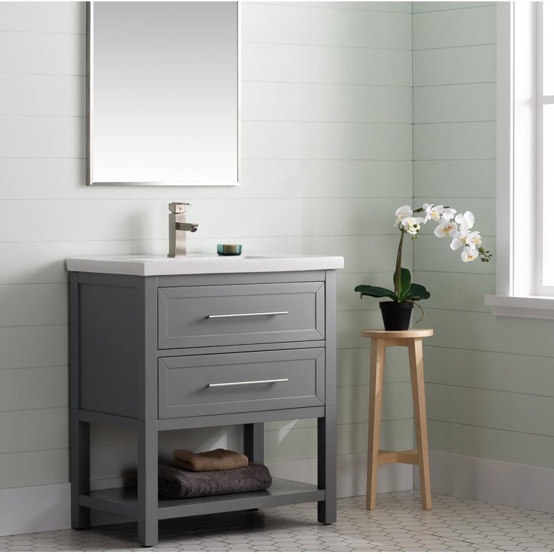 Ensemble de meuble-lavabo simple 30 po Bickley, gris