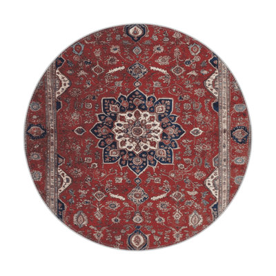 Tapis d'intérieur et d'extérieur brun Persian