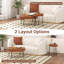 Ensemble de 2 tables basses d'appoint Farmhouse