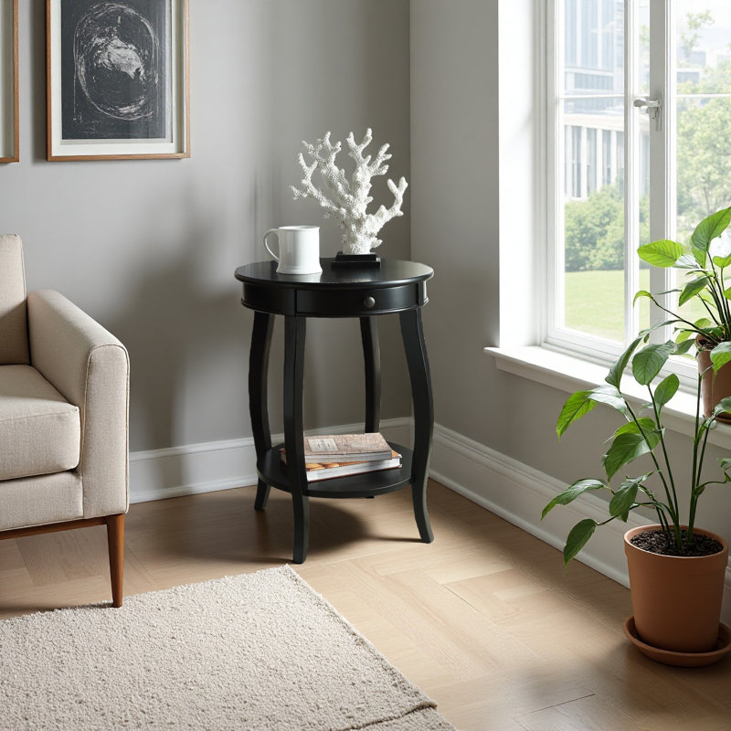 Table d'appoint Finish, Black