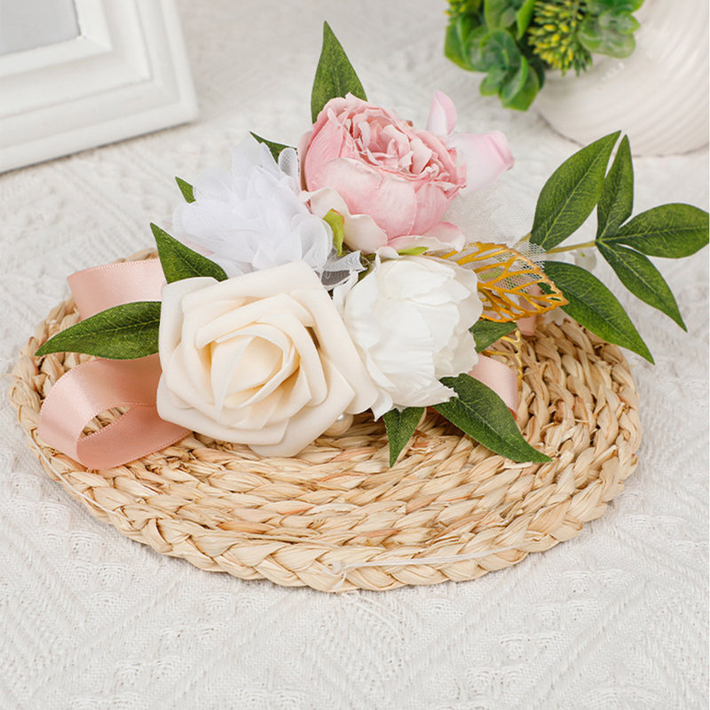 2 pièces de fleurs de corsage d'épaule de mariage, femmes, retour de bal / corsage de bal, etc.