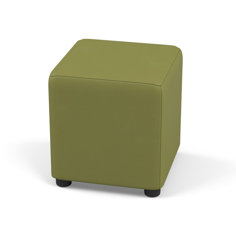Faux Leather Cube Seating, Lime 