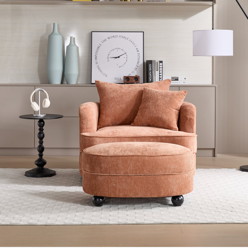 Canapé 40,2 po Chenille, Orange