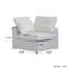 Fauteuil d'angle à housse en lin mélangé-543301429