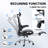 Ergonomic Office Chair, Retractable Footrest, Breathable Mesh