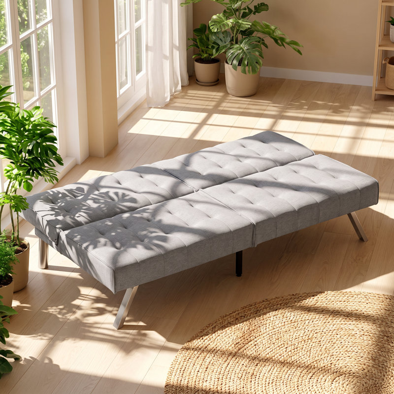 Canapé-lit convertible en lin synthétique l 68,1 po x P 32,9 po x H 32,3 po, Bois