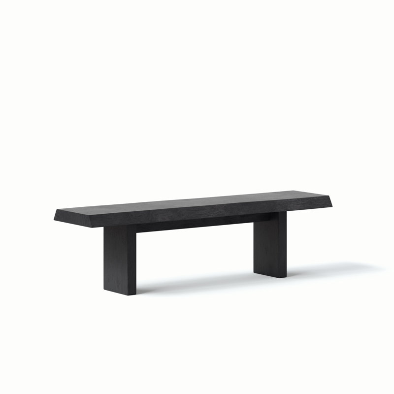 Brooks Bench, Ebonized, 18" H x 65" W x 15" D