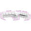 249cm Wide Patio Sectional Set