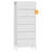 White Tall Dresser With 6 Fabric Drawers, Vertical Storage Tower For Bedroom, Living Room