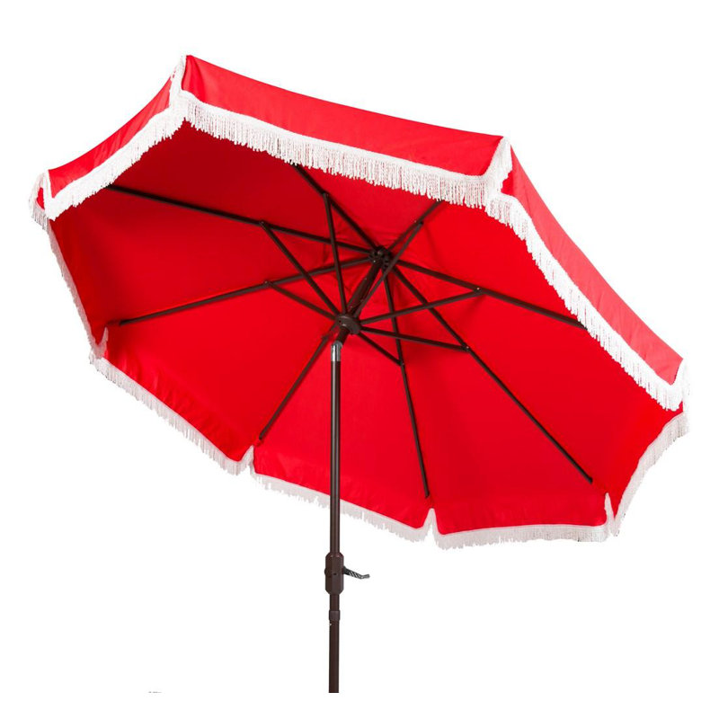 Outdoor Argentina Beach Parasol, Red/White