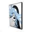 Art abstrait abstrait, femme bleue sur toile
