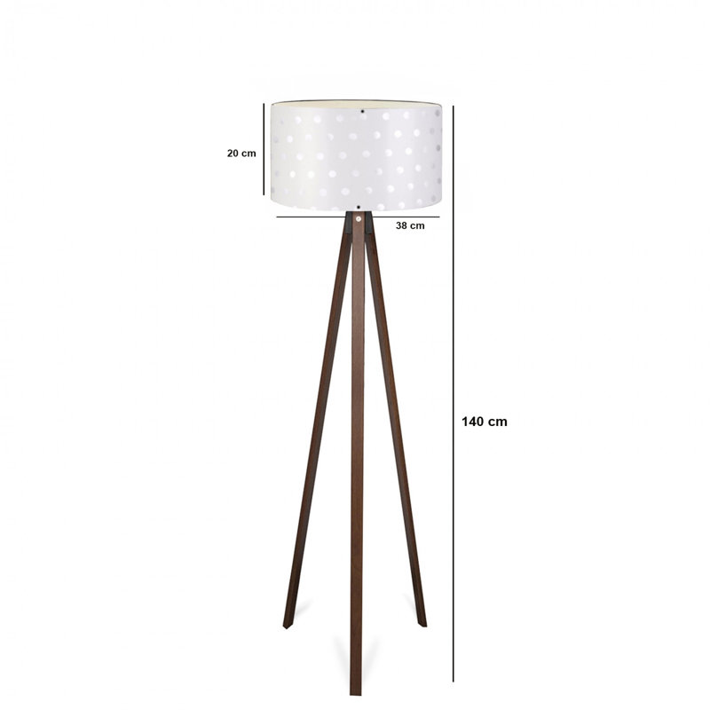 Lampe trépied 55 po Clarita, Blanc