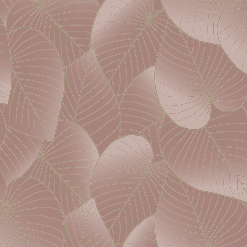 Papier peint graphique, Rose