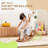 4-in-1 Rocking Horse for Toddlers 2-5 Years, Baby Rocking Horse with Detachable Balance Board and Push Handle, Alpaca-Shaped Ride On Toy with 4 Smooth Wheels, for Baby  Brown