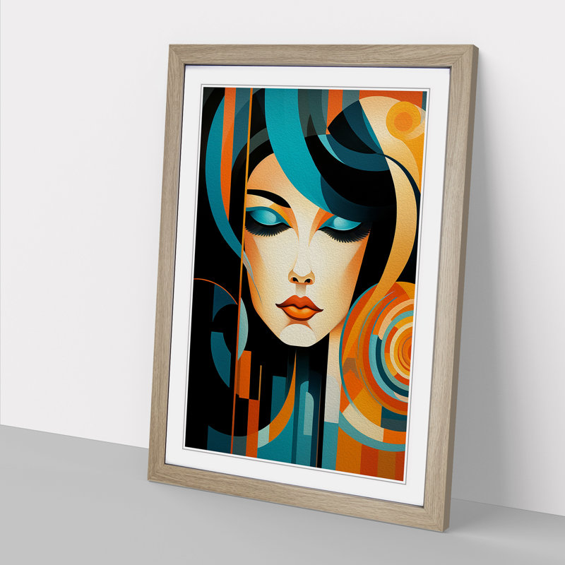 Single Picture Frame Print on Wood, 34cm H x 25cm W, Oak Framed