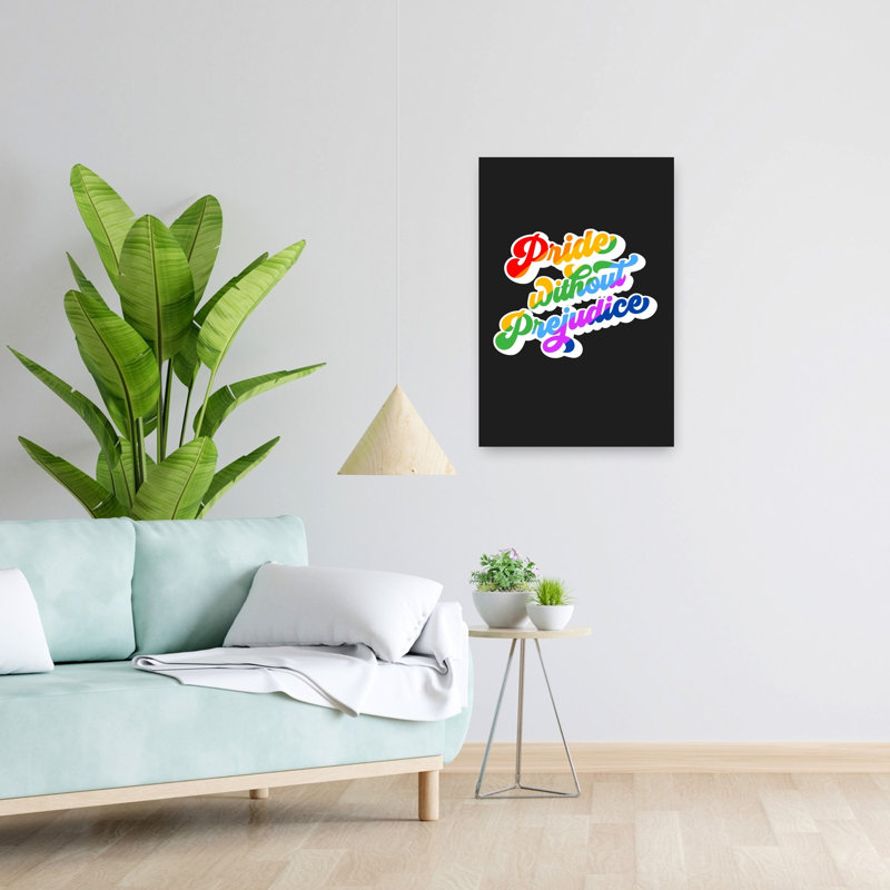 Pride Without Prejudice Colorful Modern Vibrant Landscape Nature Wall Art Print by Dominique Vari - Wrapped Canvas Print