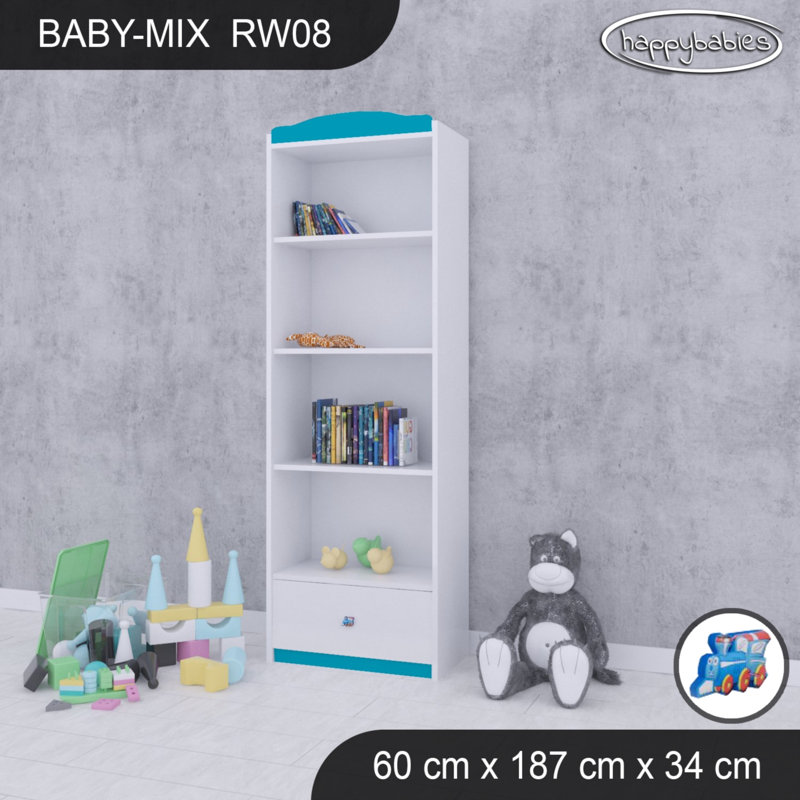 Baby Mix 187cm H Kids Cube, Blue, 187cm H x 60cm W x 34cm D