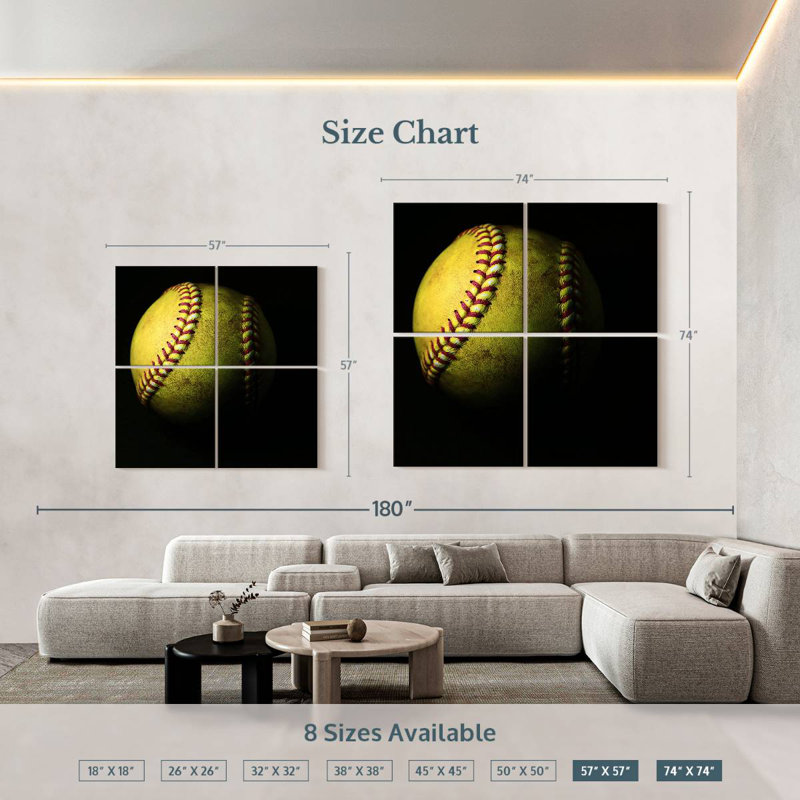 Softball Sirci foncé, H 74 po x l 74 po