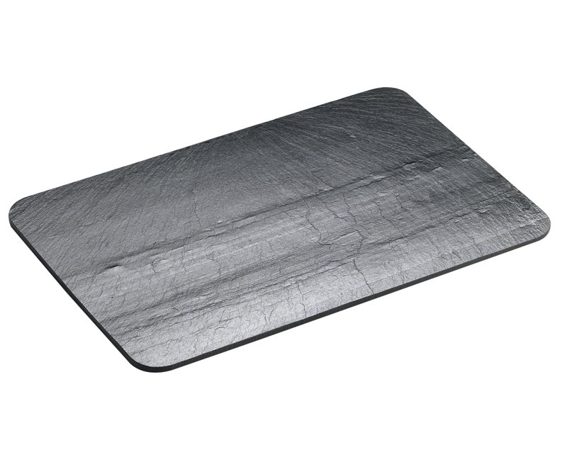 Black Faux Slate Rectangular Melamine Serving Platter