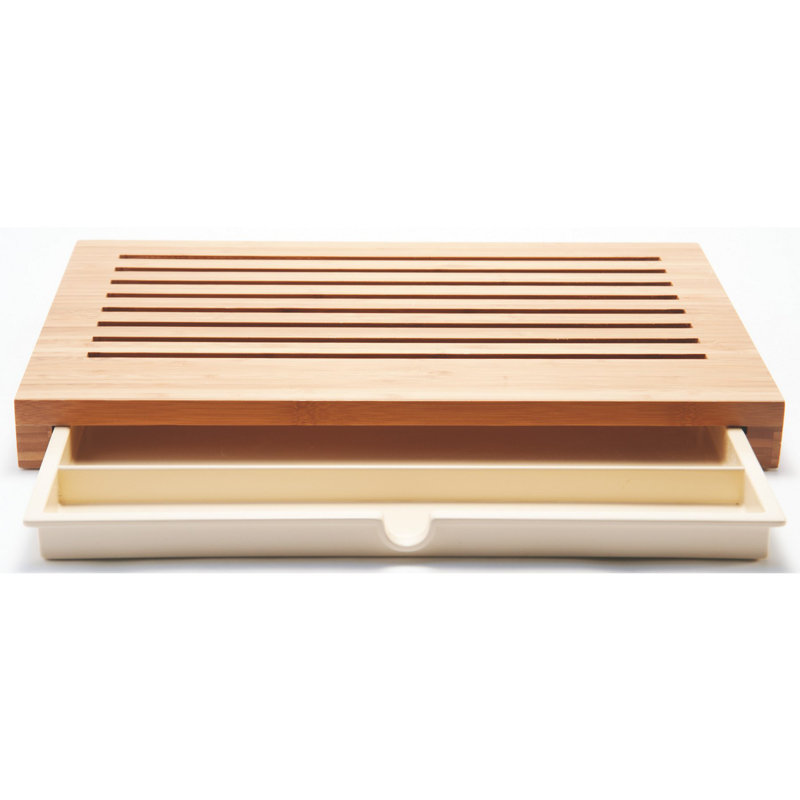 Bamboo Rectangular Bread Board with Crumb Catcher
