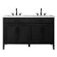 Meuble-lavabo double 54 po avec dessus Sebastiano-111376227