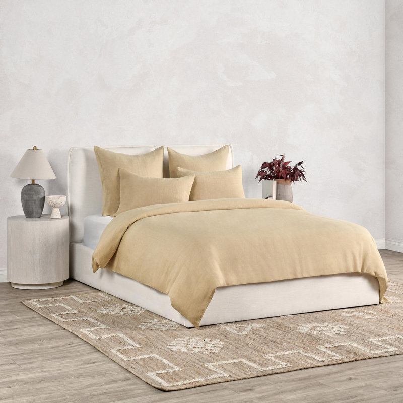 Couette en tissu de chanvre Paloma, Housse de couette pour très grand lit, Ambre