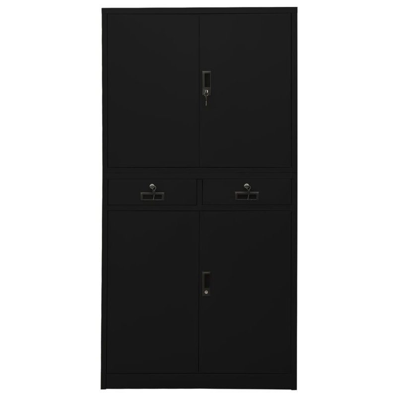 Classeur en métal avec tablettes pour bureau, Gris clair