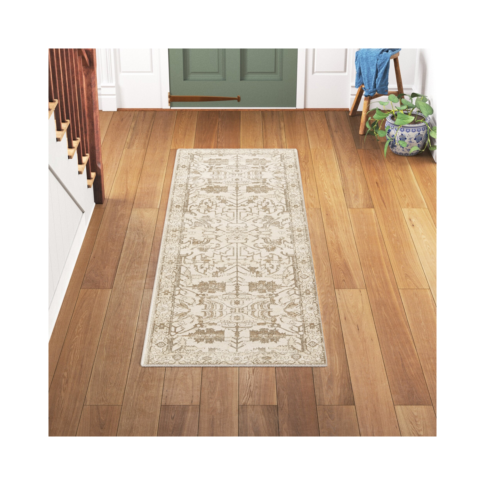 Cupertino Cream Rug, Runner 2'6" x 8'