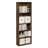Furinno JAYA Book Shelf, 5-Tier Bookshelf with Open Storage Shelf, Standing Bookcase, 9.5 x 24.6 x 71.1, for Home Office, Living Room, Bedroom, White-127275001