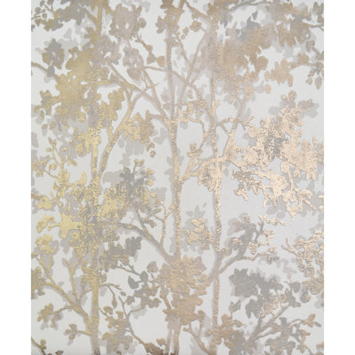 Antonia Vella Floral Metallic Wallpaper Roll by Antonia Vella