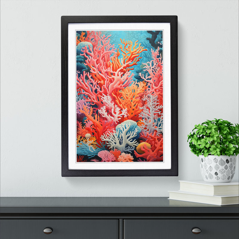 Single Picture Frame Print on Wood, 46cm H x 34cm W, Black Framed