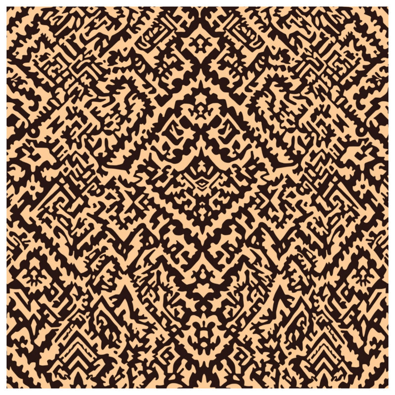 Coussins Intricate Brown Beige, 20 x 20 pouces
