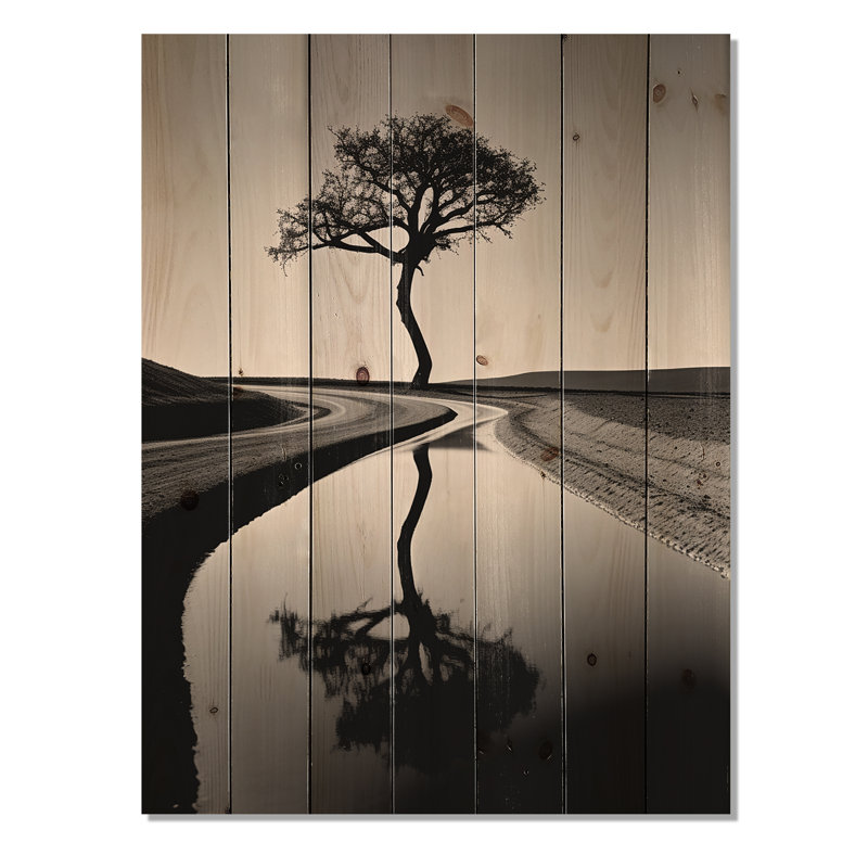 Étienne - architecture murale en bois sur bois de pin naturel, H 40 po x l 30 po