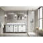 Meuble-lavabo double blanc 80 po X P 22 po D, plateau en marbre de culture et 30 po Miroirs-118001361