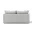 Ensemble de canapé et causeuse 2 pièces Rutu avec 4 coussins, accoudoirs carrés, lin gris clair