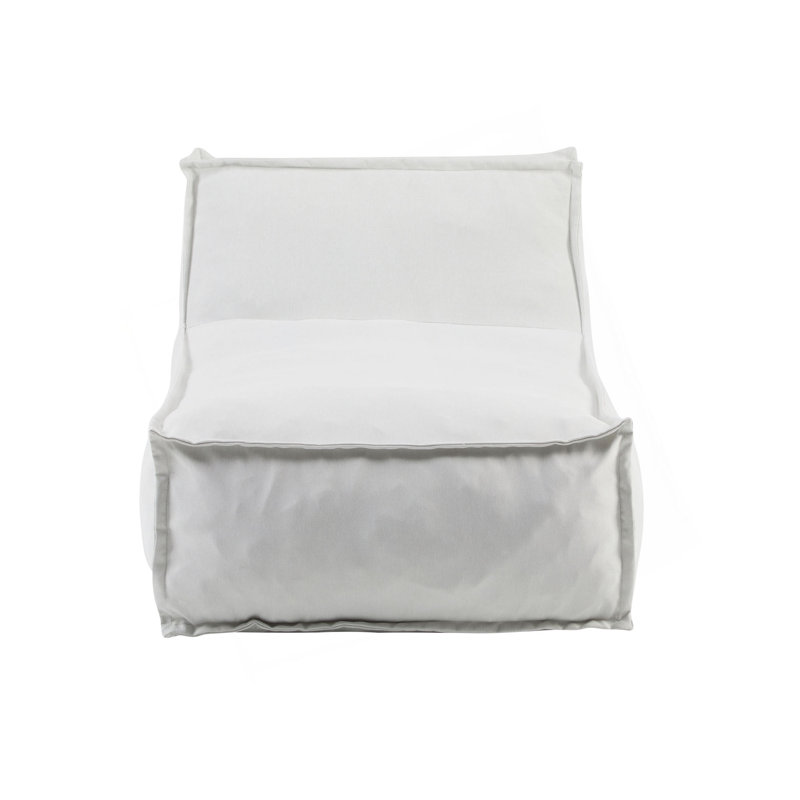 Ramona Outdoor Bean Bag Lounge Chair, Light Gray