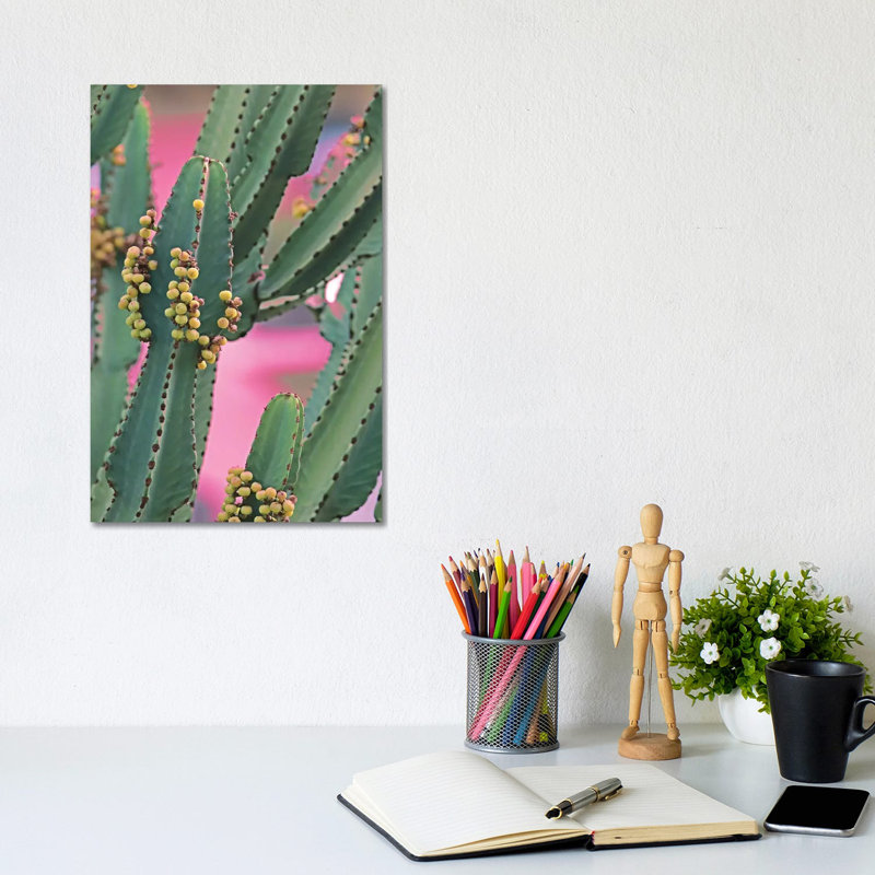 In a Cactus Mood II by Irena Orlov - 1 Piece Wrapped Canvas Wall Art, 20.32 cm H x 30.48 cm W
