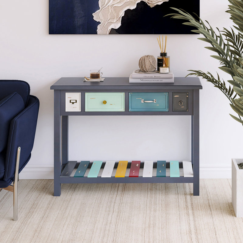 40 Inch Console Table With 4 Drawers