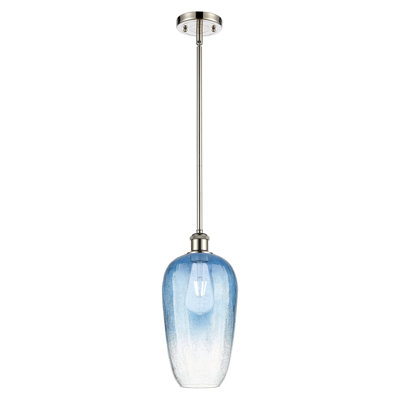 Mini luminaire suspendu à tige 1 lumière 7 "Ballston - flûte Brookhaven