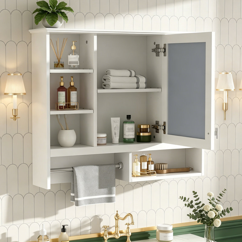 Mirror Cabinet with Adjustable Shelves