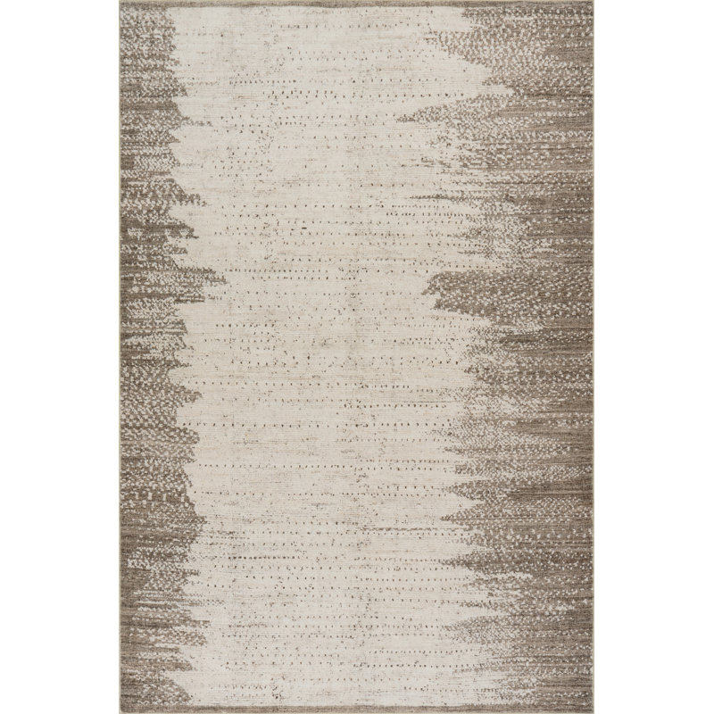 Evara Abstract Washable Area Rug, Rectangle 6' x 9'