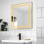 Miroir de meuble-lavabo avant et rétroéclairé à cadre en aluminium, antibuée / gradation continue / 3 couleurs réglables-819929024-819929034-819929032