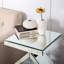 Pedestal Glass End Table