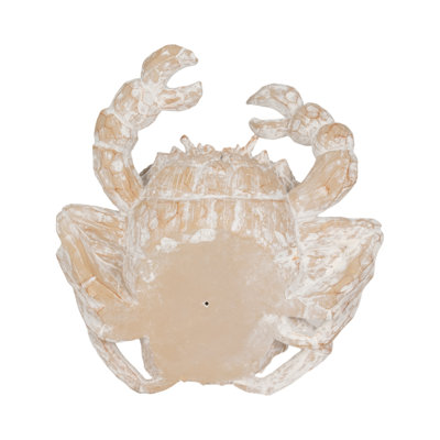 Awanda Coastal Charm 11" Polyresin Resin Wicker Crab Figurine - 11" x 11" x 6"