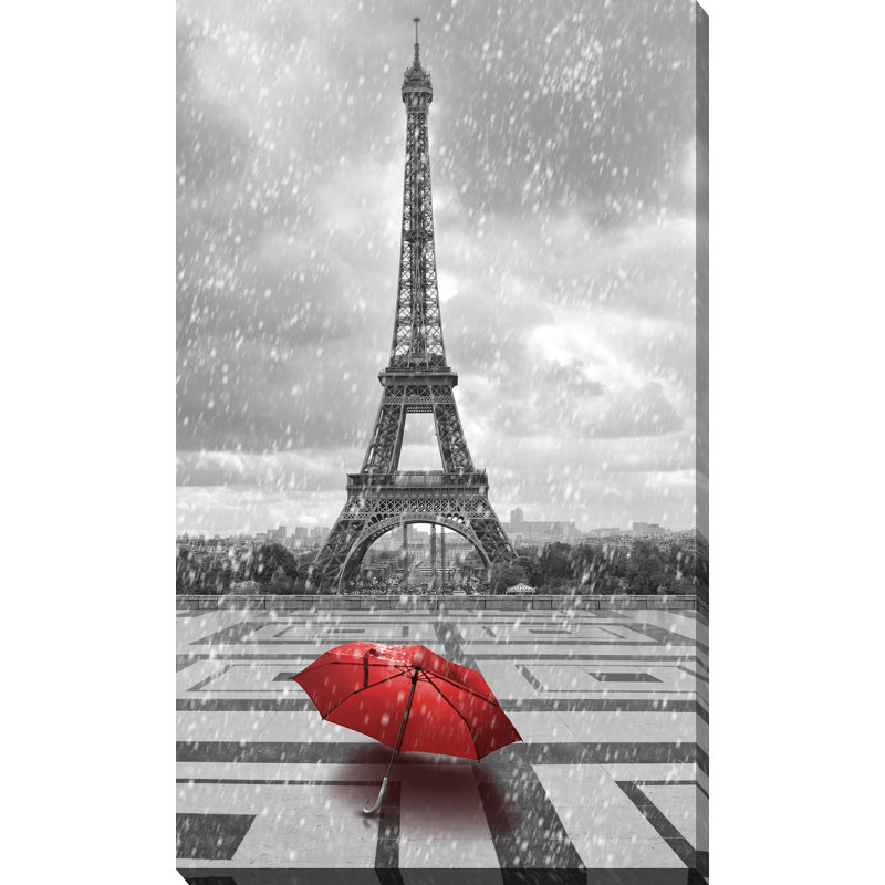 « parasol à paris », impression sur toile tendue, H 60 po x l 36 po x P 1,5 po